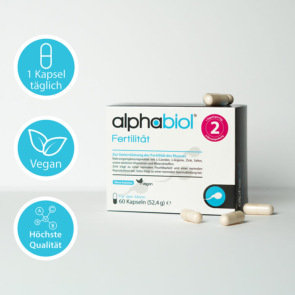 alphabiol Fertilität Packung mit Kapseln – 1 Kapsel täglich, vegan