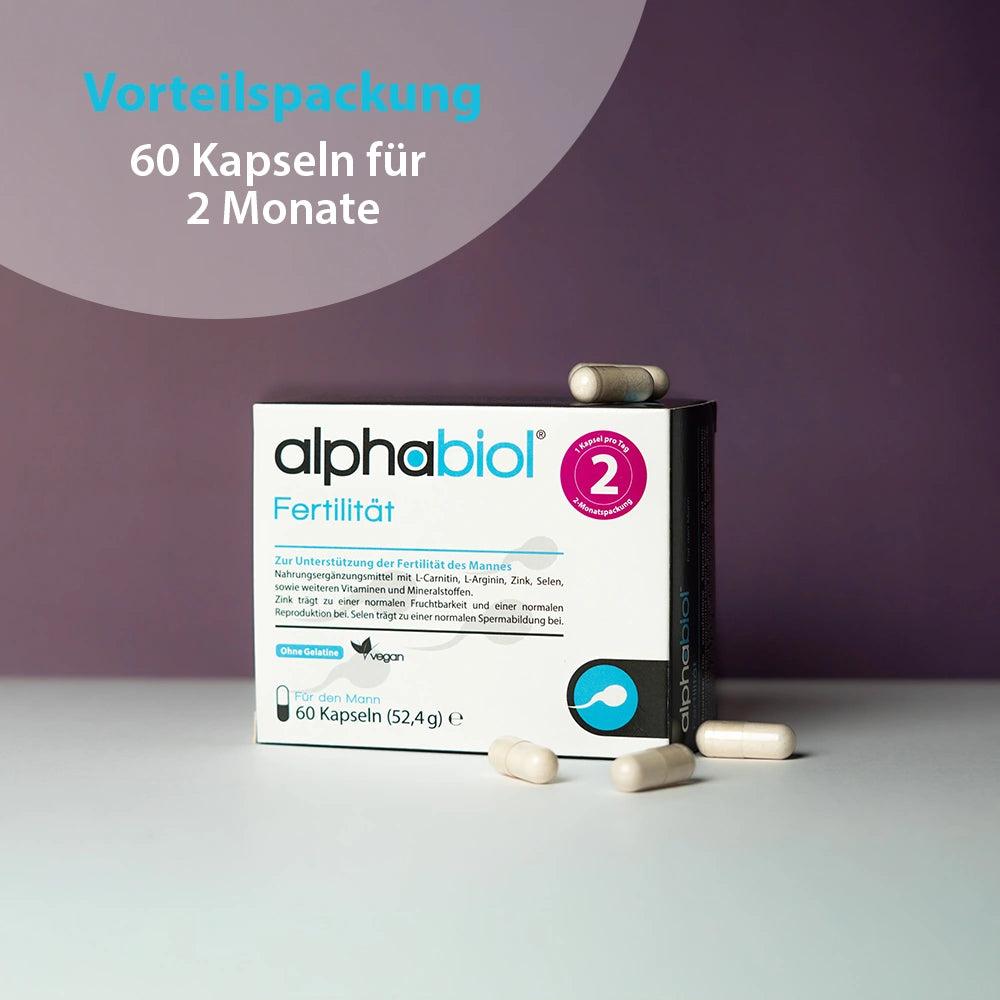 alphabiol Fertilität Vorteilspackung mit 60 Kapseln für 2 Monate