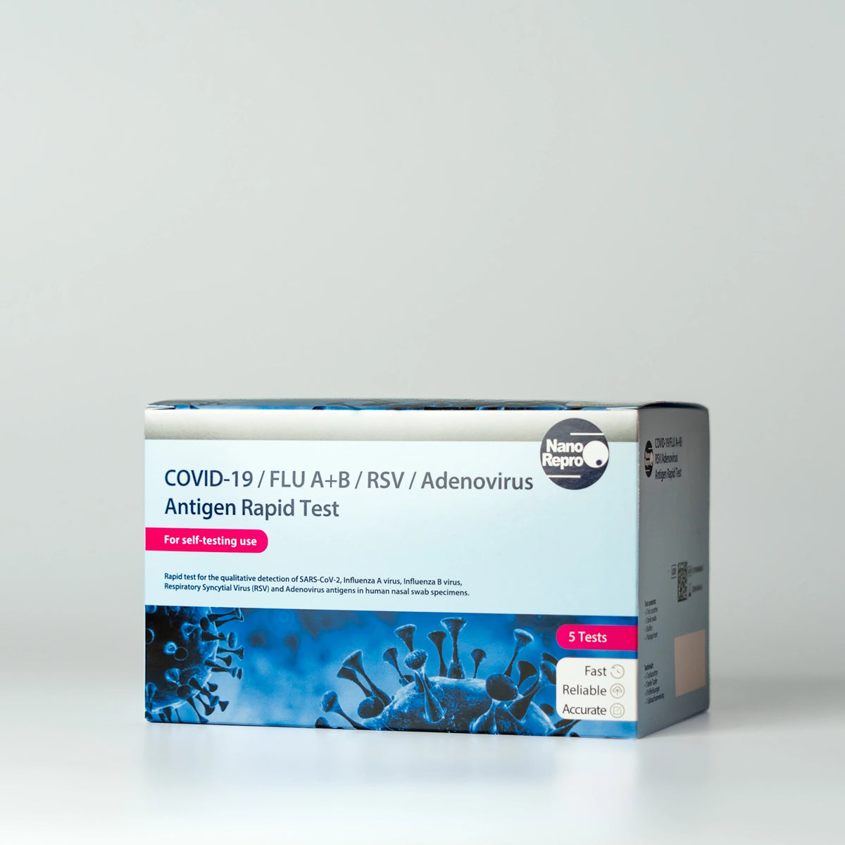 5-in-1 Schnelltest: Corona, Grippe, RSV & Adenovirus