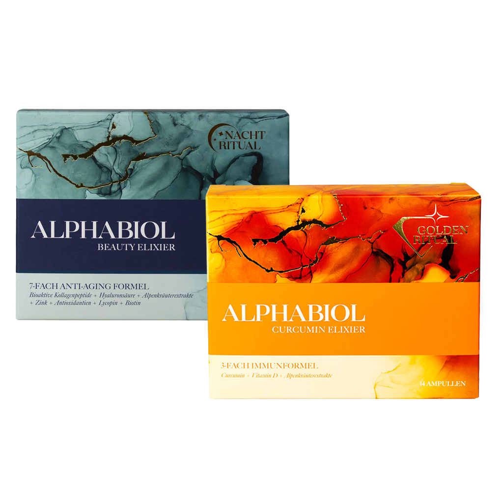 alphabiol Beauty Elixier + Curcumin Elixier Bundle (28 Trinkampullen)